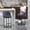 Gray + Linen, variant on Orange Linen 2 Pack Counter Bar Stools, Upholstered Barrel Bar Chairs with Footrest, 350 LBS Heavy Duty