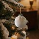 thumbnail image 4 of Adornos navideños flocados | Bolas de terciopelo para árbol de Navidad de 6 cm | Decoraciones colgantes de plástico para árbol de Navidad, corona y repisa | Juego de 1, 4 of 5