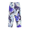 thumbnail image 5 of Disketp Butterflies Print Women'S Comfy Pajama Pants Casual Drawstring Palazzo Lounge Wide Leg Pants, 5 of 9