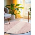 thumbnail image 4 of Unique Loom Outdoor Trellis Textured Collection Area Rug - Spatial (5' 3" Round Pink), 4 of 9