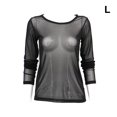 thumbnail image 3 of Camisa de la base de la mujer de manga larga de manga larga damas transparentes tops ropa poliéster hembra camiseta encantadora fiesta club de fiesta otoño l Eigraketly AP008918-03, 3 of 7