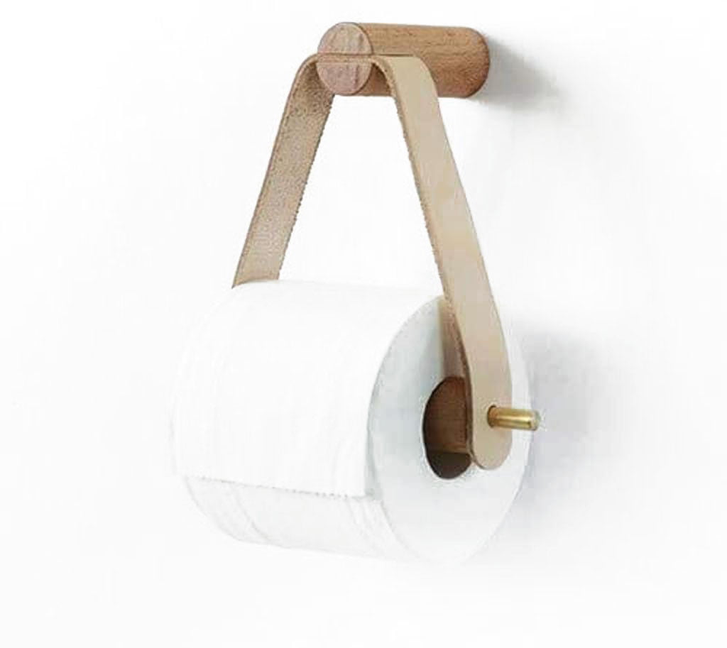 Handmade Bathroom Wooden Toilet Paper Holder