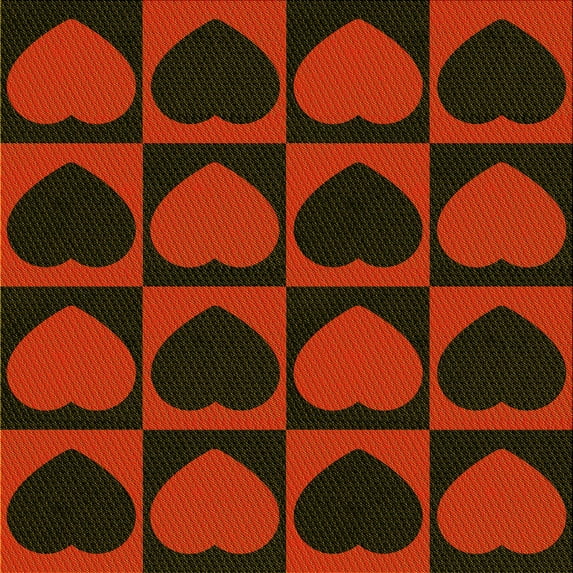 Ahgly Company Indoor Square Patterned Blood Red Brown Area Rugs, 6' Square