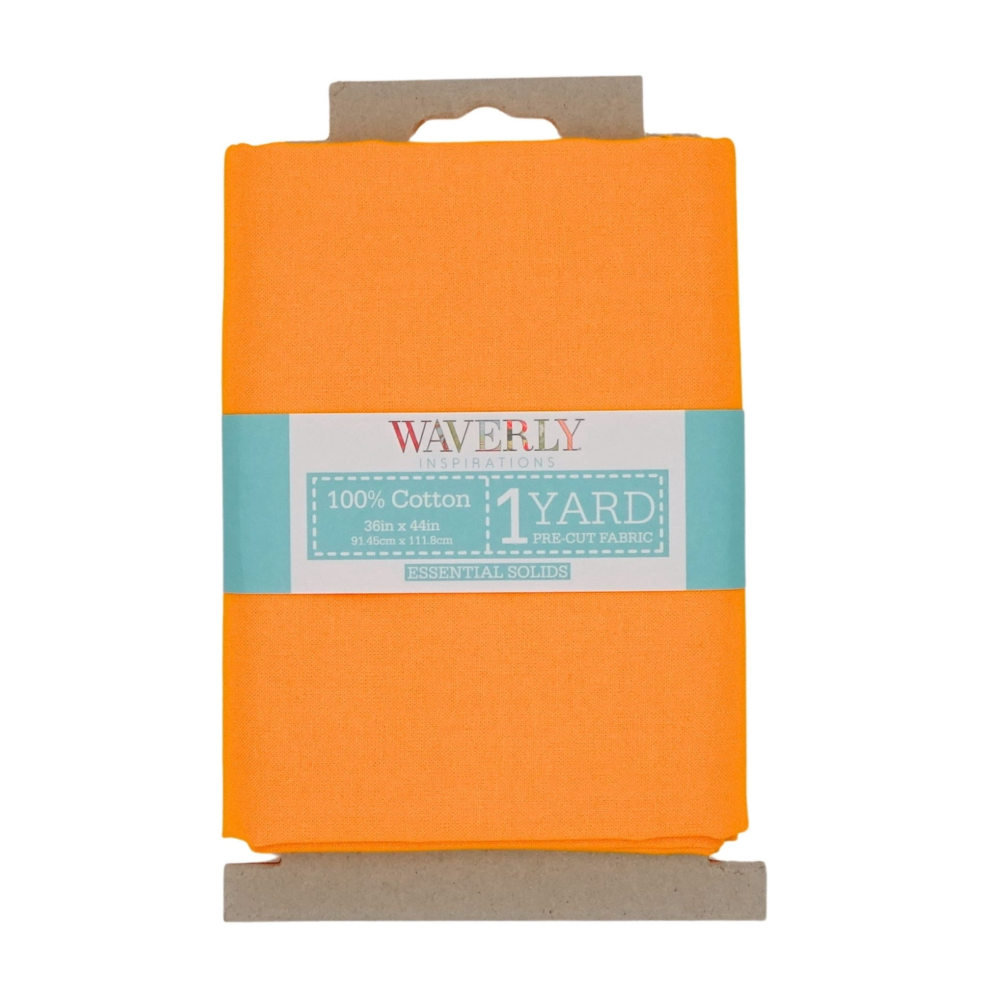 Waverly Inspirations 1 Yard Cut 100% Cotton Solid Fabric, Carrot, 44" Wide for Quilting & Sewing