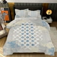 thumbnail image 2 of Abstract Geometric Textile Design Comforter Set Full Size Bedding Set For Travl Bedroom Decor Quilt With 2 Pillow Cases, 2 of 5
