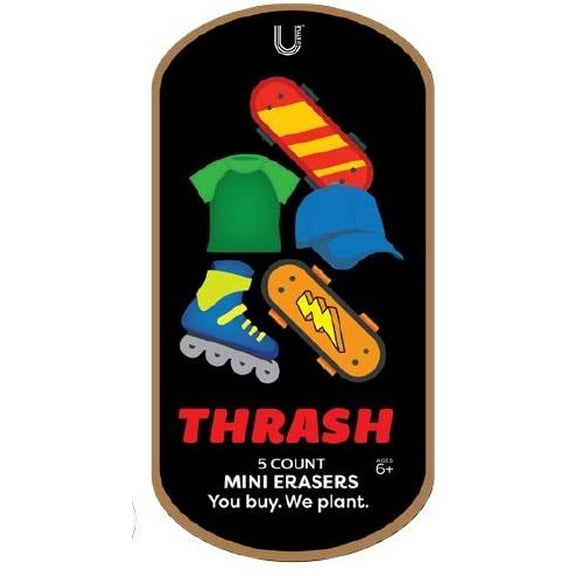 U Style Novelty Mini Erasers - Skate