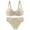 Beige, variant on MEICHEN Women's Lace Push Up Bralettes and Briefs Underwear Set Sexy Wireless Seamless Bras Bikini Panties Set