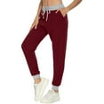 thumbnail image 2 of Fesfesfes Women Pants Sweatpants Casual Jogging Pants with Drawstring Pockets Soft Sport Pants Under $10, 2 of 7