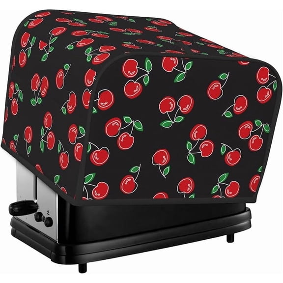 Brown Coffee Pattern 4 Slice Toaster Cover, Waterproof Toaster Dust Cover Bread Maker Protective Cover For Small Kitchen Appliance Dining Room Table Home Decor Gifts