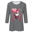 thumbnail image 4 of Tbopshirt Valentine's Day T-Shirts for Women Plus Size,Valentines Day 2025 Ladies Plus Size Crop Tops 3/4 Sleeve Cute Printed Graphic Tee Pullover Shirts,S-XXL, 4 of 4