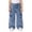 D683/Blue, variant on Afdoent Girls Pants Denim Cargo Pants For Girls With Pocket Straight Leg Design Elastic Waist And Casual Cool Style For Kids Casual Wear