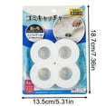 thumbnail image 3 of Classic Kitchen Accessories, 4Pcs/Set Bathroom Plastic Drain Hair Stopper Strainers Drainer Filter Net White Strainers, 3 of 8