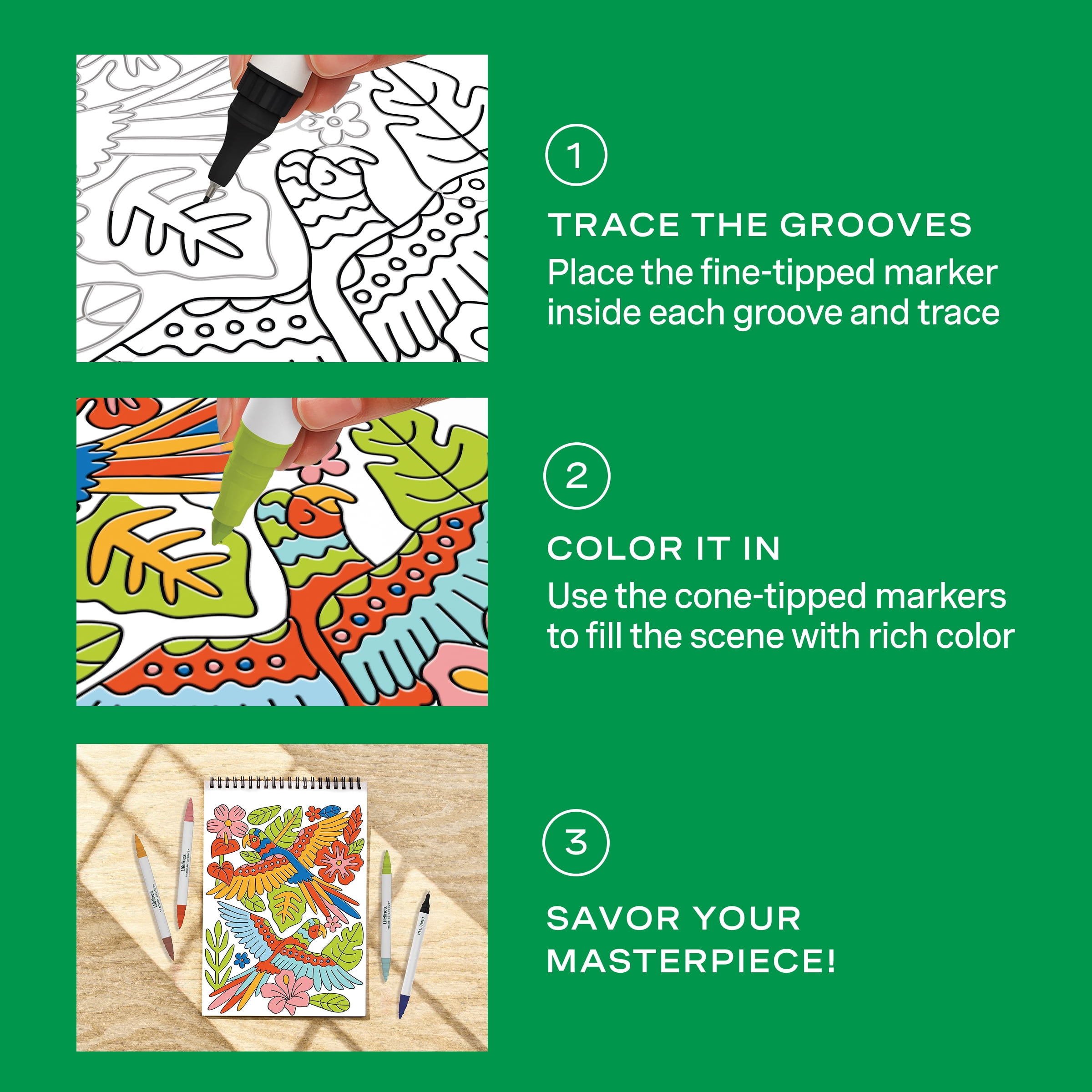 Lifelines FlowArt: Trace-By-Groove, Jungle Oasis