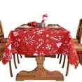 thumbnail image 5 of Clearance! Eeatig Tablecloth Christmas Tablecloth Polyester Print Party Decoration and Oil Rectangular Table Cloth Table Mat Household Essentials Red, 5 of 6