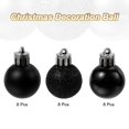 thumbnail image 3 of 24Pcs 1.1" Bolas de Navidad Adornos Conjunto de Bolas Colgantes para Árbol de Navidad Decoración Navideña (Negro), 3 of 7