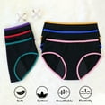 thumbnail image 2 of Teen Girls Period Underwear Menstrual Period Panties Leak-Proof Cotton Protective Briefs Pack of 6, 2 of 5