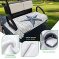 thumbnail image 5 of Golf Cart Seat Covers for 2 Seater, Texas Star Vintage Soft Microfiber Cart Seat Towel Blanket, Navy Blue Wooden Retro Absorbent Breathable Non Slip Bench Seats Protector for Golf Course 51"x31", 5 of 9