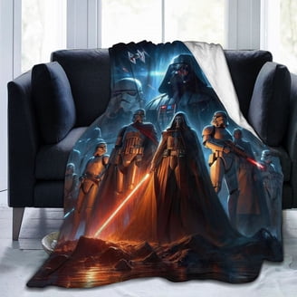 STAR WARS Wearable Blanket With Sleeves - Darth Vader Themed Comfy Throw 48x71 Inches For Adults