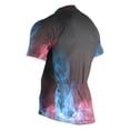 thumbnail image 3 of joogoo Red Blue Flames Pattern Men's Cycling Jerseys Mountain Bike Short Sleeve Tops 2XL, 3 of 7