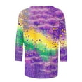 thumbnail image 4 of Otvok Ladies Blouses Shirts,Women'S Fashion Tees Casual Crewneck 3/4 Sleeve Loose T-Shirt, 4 of 6
