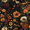 Dark Floral Pattern, variant on FORMRS 3 Ring Binder 1.5 inch with Pockets Set of 2 Clip Board 200 Sheets Capacity, Art Mountain and Sun Pattern