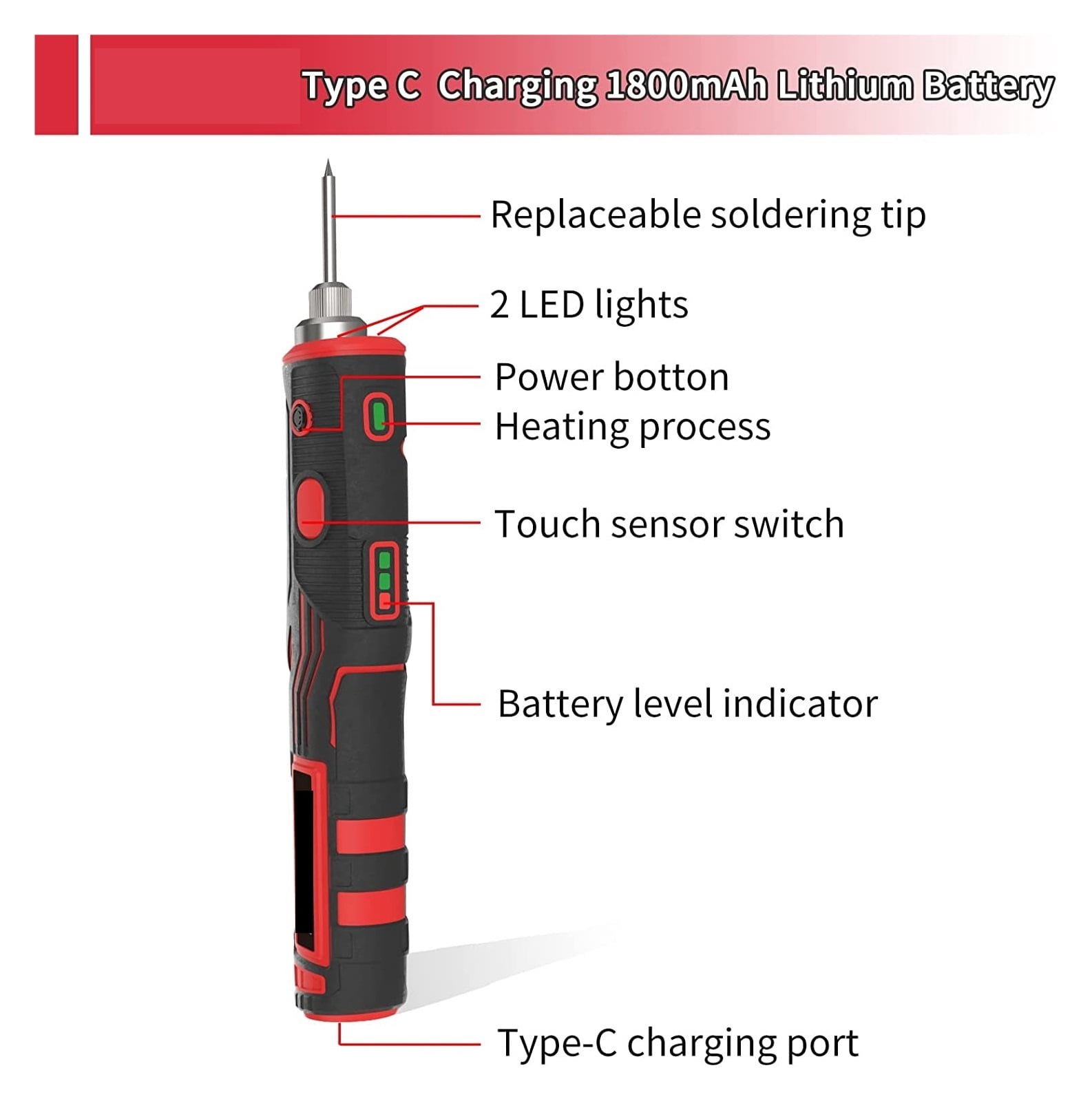 Cordless Electric Soldering Iron Kit,Rechargeable Soldering Tool,Professional Portable Welding Tool ,Accurate Temperature Control