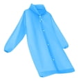 thumbnail image 4 of PMVFHDE Solid Color Long Pants Rainwear Reusable Fashion Outdoor Travel Portable Hooded Full Body Rain Suit Blue,One Size, 4 of 4