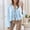 Light Blue, variant on Womens T Shirts, Women's Tie Front Tops Blouse with Puff Sleeves and Peplum Ruffle Style Tee for Everyday Fashion Women's T-Shirts Category White XXL