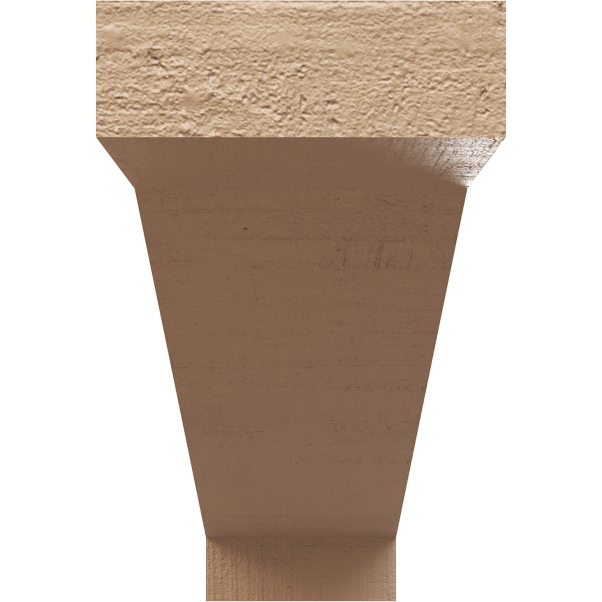 4"W x 24"D x 8"H Thin Burlington Rough Cedar Woodgrain TimberThane Corbel, Primed Tan