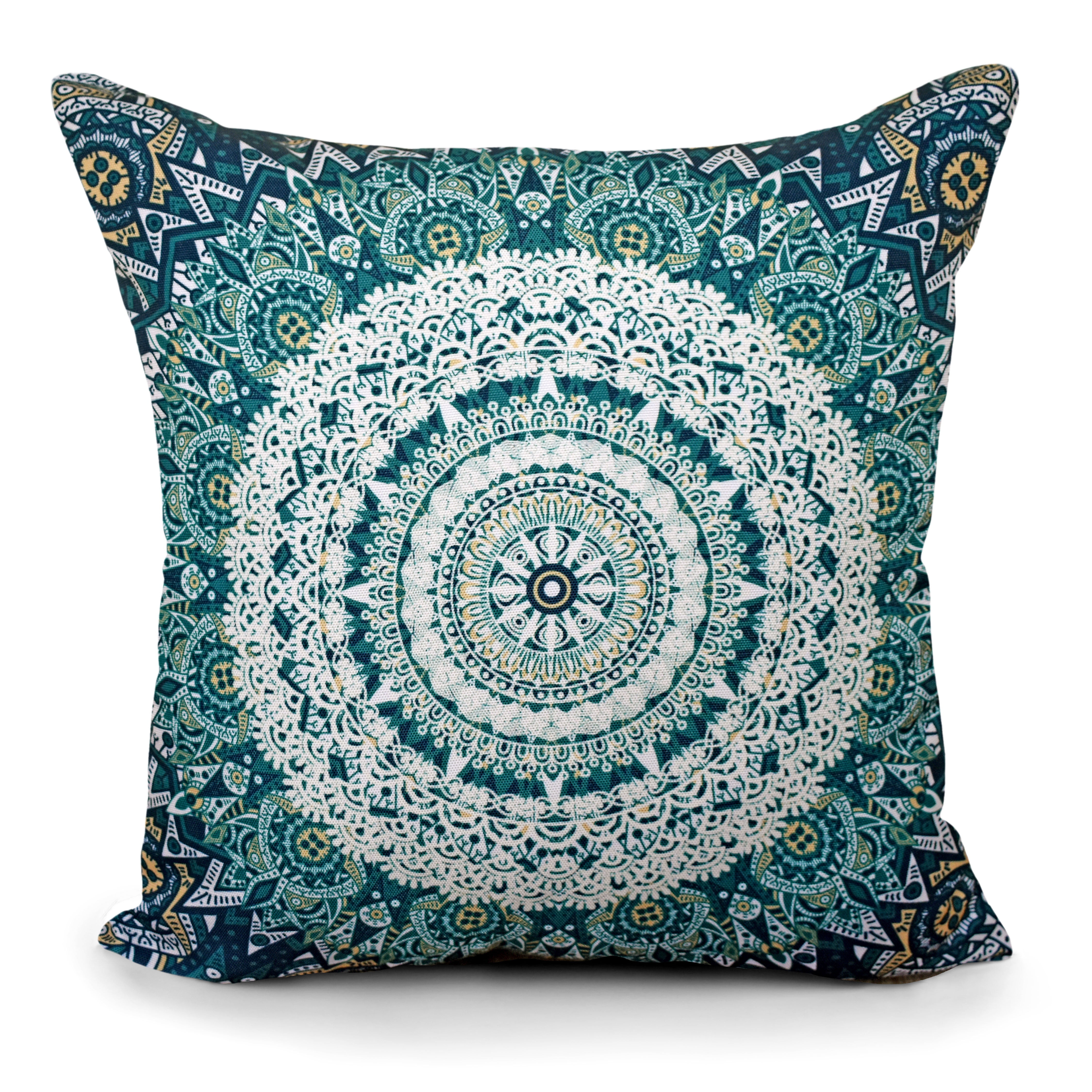 Decorative Indoor Outdoor Waterproof Lumbar Pillows - 18''x18'' with Included Inserts - Stylish Comfort for Your Patio Furniture, Garden Chairs, or Indoor Déco