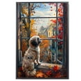 thumbnail image 2 of Dog Canvas Print Funny Scottish Deerhound Dog Painting Poster Vintage Wall Art Starry Night Artwork Picture for Bedroom Decor, 2 of 6