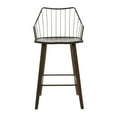 thumbnail image 5 of Winston Farmhouse Counter Stool In Dark Walnut Wood And Brown Metal, 5 of 7