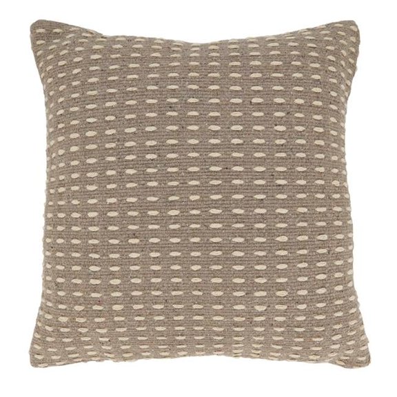 Saro Lifestyle Geometric Glam Dashed Woven Throw Pillow Cover