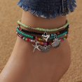 thumbnail image 1 of 4-Piece Colorful Rice Beaded Ankle Bracelet Set - Perfect for Summer Beach Decor & Boho Jewelry!, 1 of 5