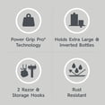 thumbnail image 3 of Better Homes & Gardens Adhesive or Suction Mount Shower Storage Basket, Satin Nickel, 3 of 5