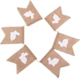thumbnail image 3 of Tachiuwa Easter Bunny Burlap Banner Linen Flags Easter Decoration Ornament Rustic Rabbit Bunting Garland for Office Party Wall Windows, 3 of 10