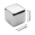 thumbnail image 4 of Boreal Craft Stainless Steel Ice Cubes And Cold Stone Rocks Can Be Reused With Pliers For Cool And Freezing Beverages Using A Set Of 8PC Metal With A Clamp Garlic Container for Freezer Ice Cup Holder, 4 of 7