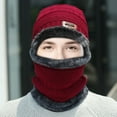 thumbnail image 2 of LowProfile Beanie Hat Winter Thermal Plush Scarf Woolen Cycling Windproof Two-piece Suit Cap Hats, 2 of 2