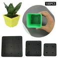 thumbnail image 4 of 50Pcs/100Pcs Coussin de Coussin en Mesh Respirant Tapis de Pot de Fleurs Carré Creux Bonsaï, 4 of 9