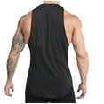 thumbnail image 3 of IYTR Mens Athletic Tank Tops Classic Comfortable Beach Tee Shirts Casual Solid Color Summer Comfy Round Neck Sleeveless T Shirts Black XXXL, 3 of 6