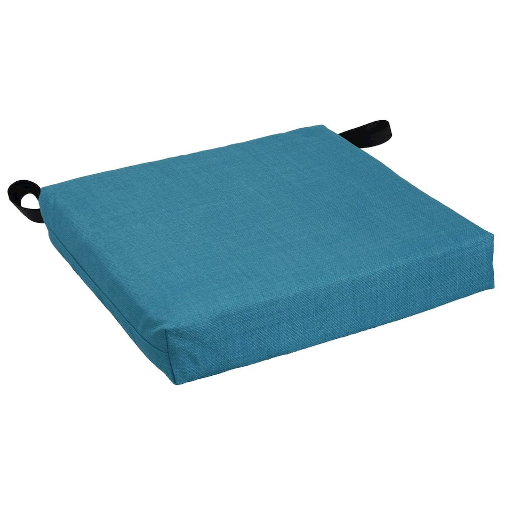Blazing Needles 16-inch Spun Polyester Solid Outdoor Square Chair Cushions (Set of 6)