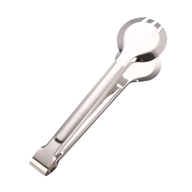Pinzas de acero inoxidable para servir comidas de buffet, pinzas para pasta, ensaladas, salchichas, pasteles, espaguetis, pinzas de cocina de fácil agarre.