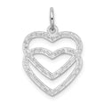 thumbnail image 6 of Auriga Fine Jewelry 14K White Gold Double Heart Charm for Women, 6 of 6