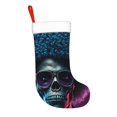 thumbnail image 2 of Salouo Punk Style Blue Haired Skull Print Christmas Stockings,Large Xmas Stocking Set of 1 Holiday and Farmhouse Stocking for Christmas Holiday Party Decoration(17.7*11 Inch), 2 of 7