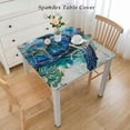 thumbnail image 2 of nygtbtfer Fitted Tablecloth Elastic Edged Table Cover,Marine Coral Wipeable Table Cloths for Kitchen Dining Party Fit up Tables,Ocean on Postcard, 2 of 7