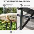 thumbnail image 4 of Round Rattan Side Table with Tempered Glass Top, Cream White PE Wicker Outdoor End Table with Powder Coated Metal Frame for Patio, Garden, and Balcony, 19.7" x 19.7" x 19.7", 4 of 7