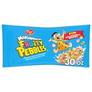 Post Fruity PEBBLES Marshmallow Cereal, Fruity Kids Cereal with Marshmallows, 30 oz Bag