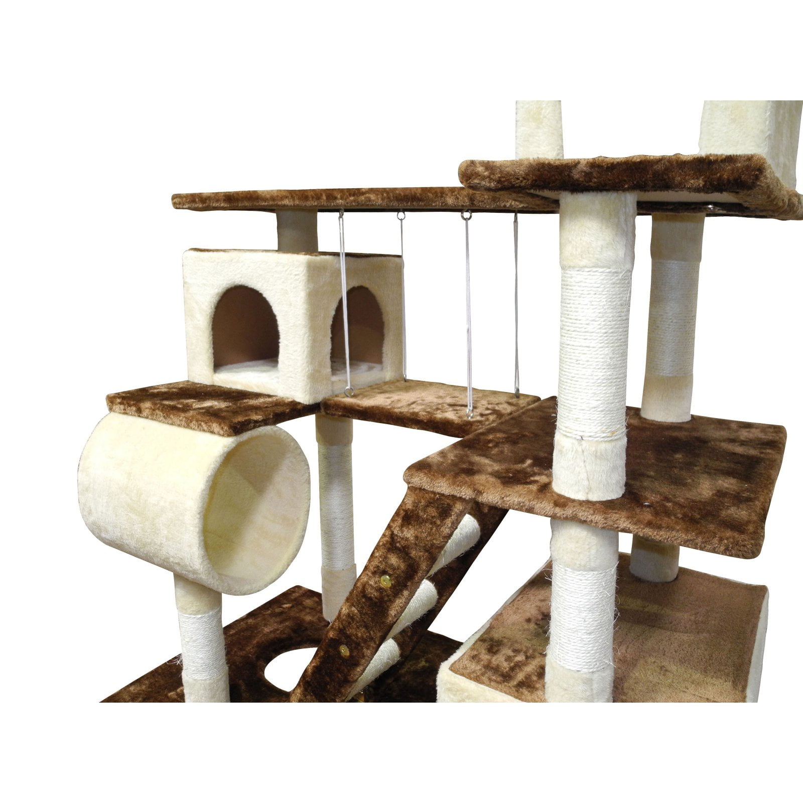 Go Pet Club 87.5 in Cat Tree Condo Scratching Post Tower Beige Walmart