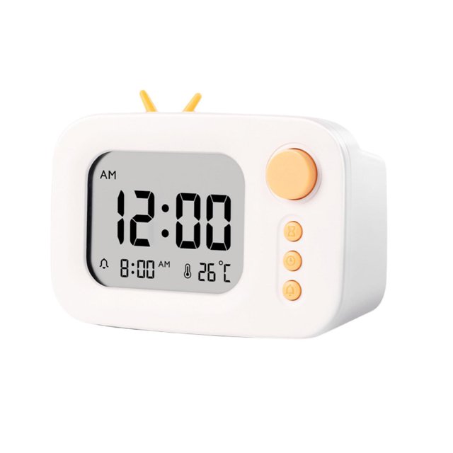 Digital Alarm Clock Backlight Plastic Snooze Temperature Desktop Electronic Clock Student Supplies