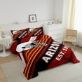 thumbnail image 3 of Erosebridal Rugby Bedding Sets Full with Comforter,Stripes Sport Duvet Insert,Football Gaming Decor (Arizona),Reversible,3pcs, 3 of 7